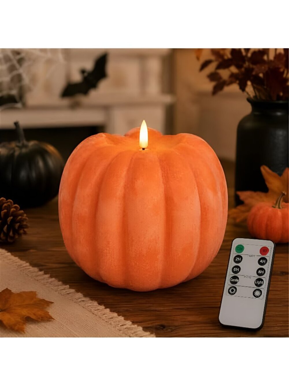 Fall Decorations for Home, Thanksgiving Decor, Flameless Pumpkin Candles